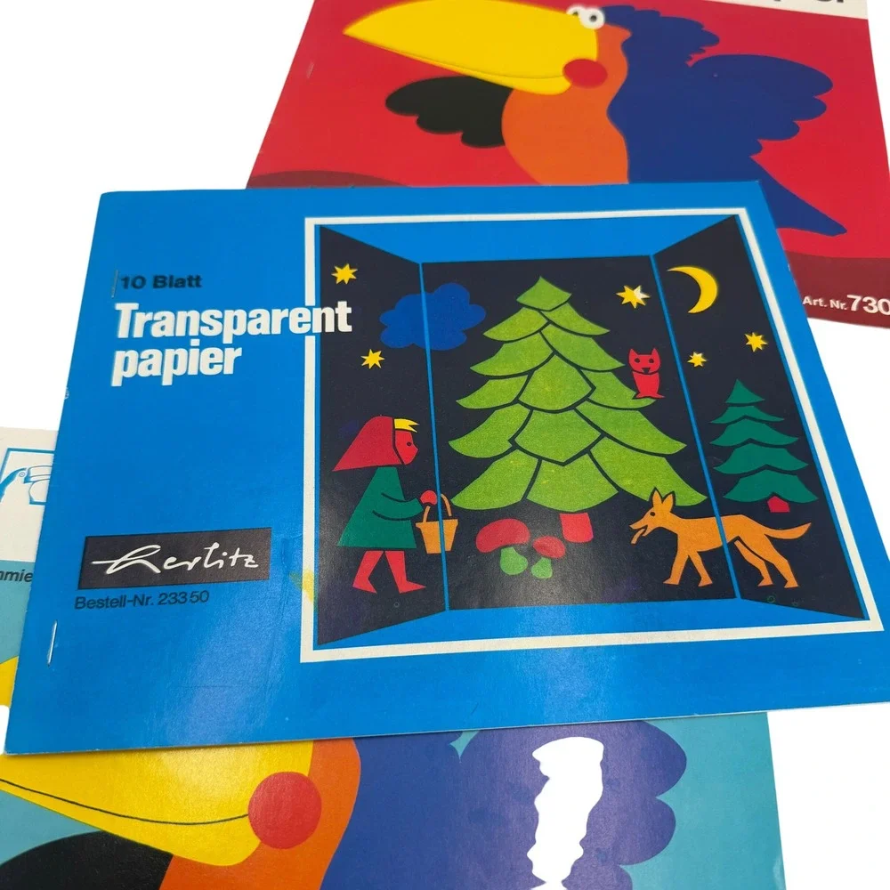 Tukan Herlitz Vintage Craft Paper Pads Set of 3 Multi 1980s 1990s